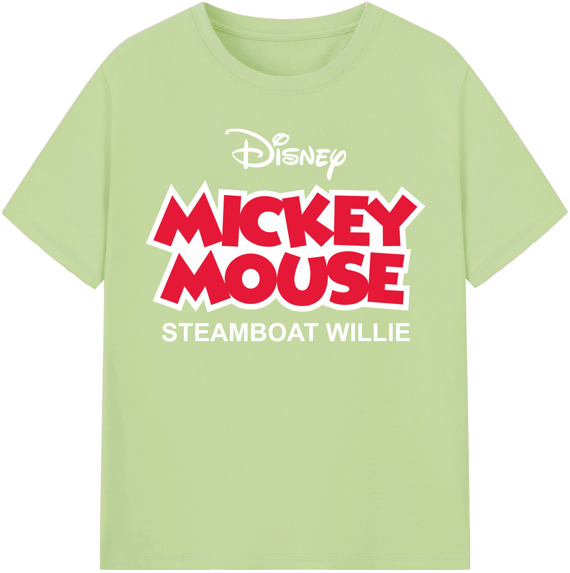 （画像用） ミッキーマウス Mickey Mouse 綿100％半袖Tシャツ（フロントプリント）